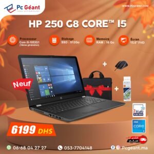 HP 250 G8 Core™ i5-1053G1 I 16Go I 512 SSD NVMe+ Sacoche HP [ Neuf ]