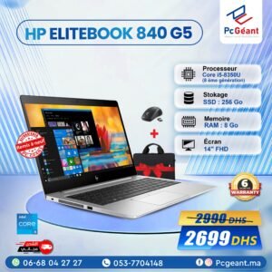 HP EliteBook 840 G5 Core i5-8350U I 8Go I 256 Go SSD NVMe I 14" Full HD [Remis à Neuf]