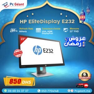Écran 23" Full HD HP EliteDisplay E232 I HDMI I 60 Hz