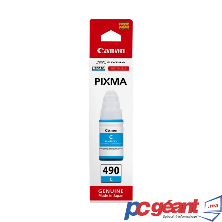 Canon GI-490C Cyan - Bouteille d'encre Canon d'origine