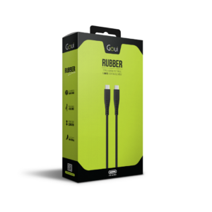 Goui Câble Rubber Type-C vers Type-C (1,5m) 60W – Noir
