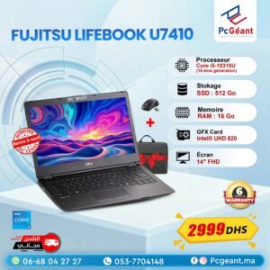 Fujitsu LifeBook U7410 Core i5-10310U I 16Go I 512Go SSD I 14"FHD [Remis à Neuf]