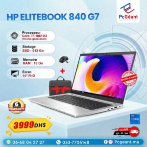 HP EliteBook 840 G7 Core i7-10610U I 16Go I 512 Go NVMe I 14" IPS Full HD [Remis à Neuf]