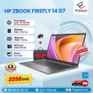 HP Zbook Firefly 14 G7 Core i5-10310U I 16Go I 512Go SSD NVMe 14"FHD [Remis à Neuf]